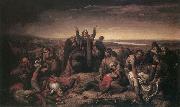 Soma Orlai Petrich Ms. Perenyi Gathering the Dead after the Battle at Mohacs Spain oil painting artist